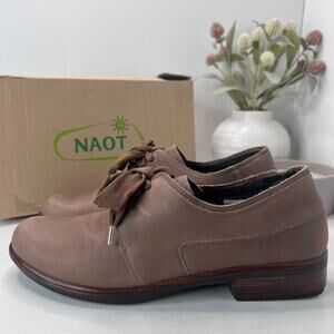 Naot Blizzard Leather Lace Up Shoes Bark Nubuck 205776-42 Women's 11/EU 42 NWB